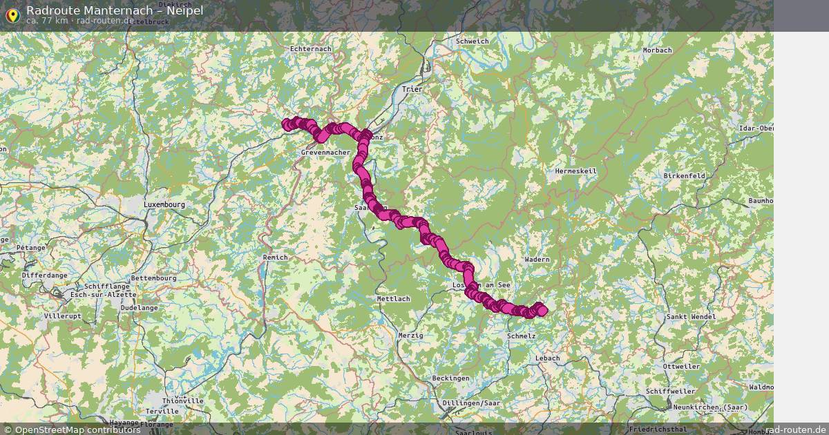 Fahrradroute Manternach – Neipel