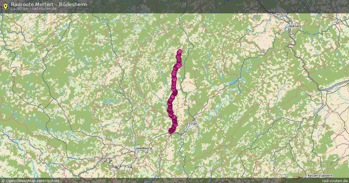 Fahrradroute Mertert – Büdesheim