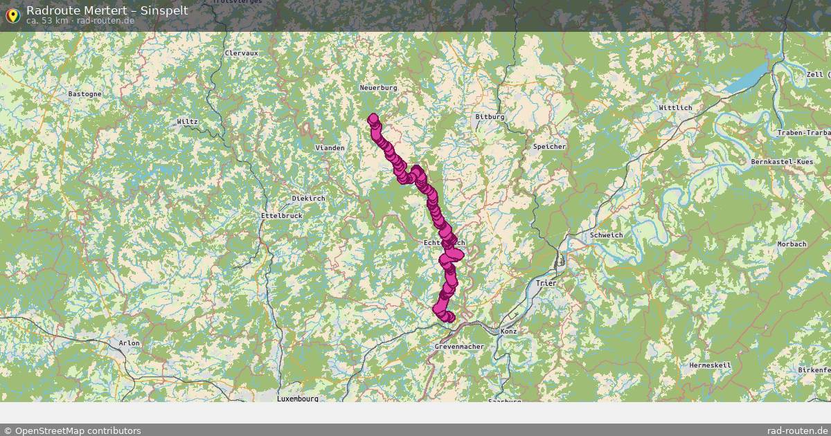 Fahrradroute Mertert – Sinspelt
