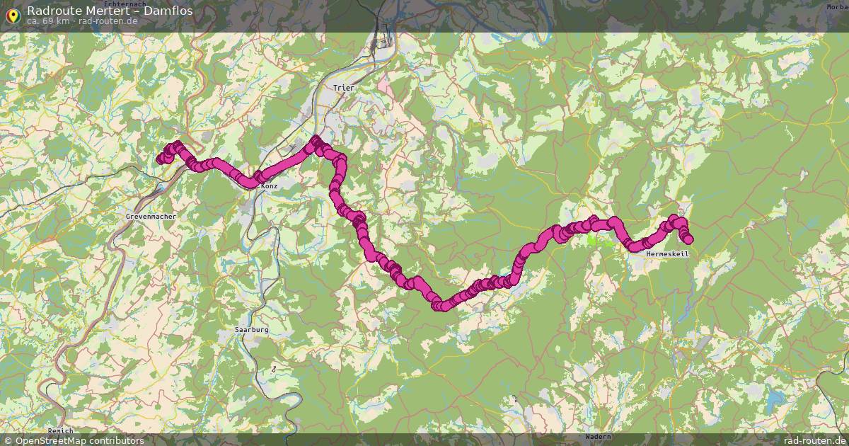 Fahrradroute Mertert – Damflos