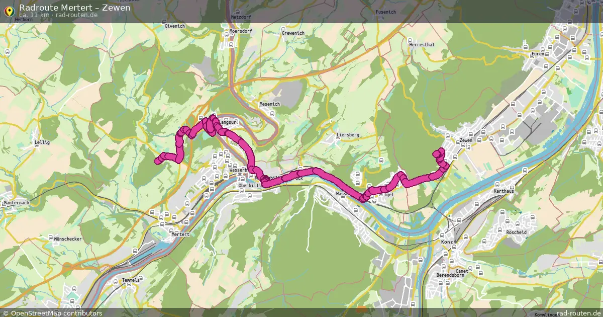 Fahrradroute Mertert – Zewen