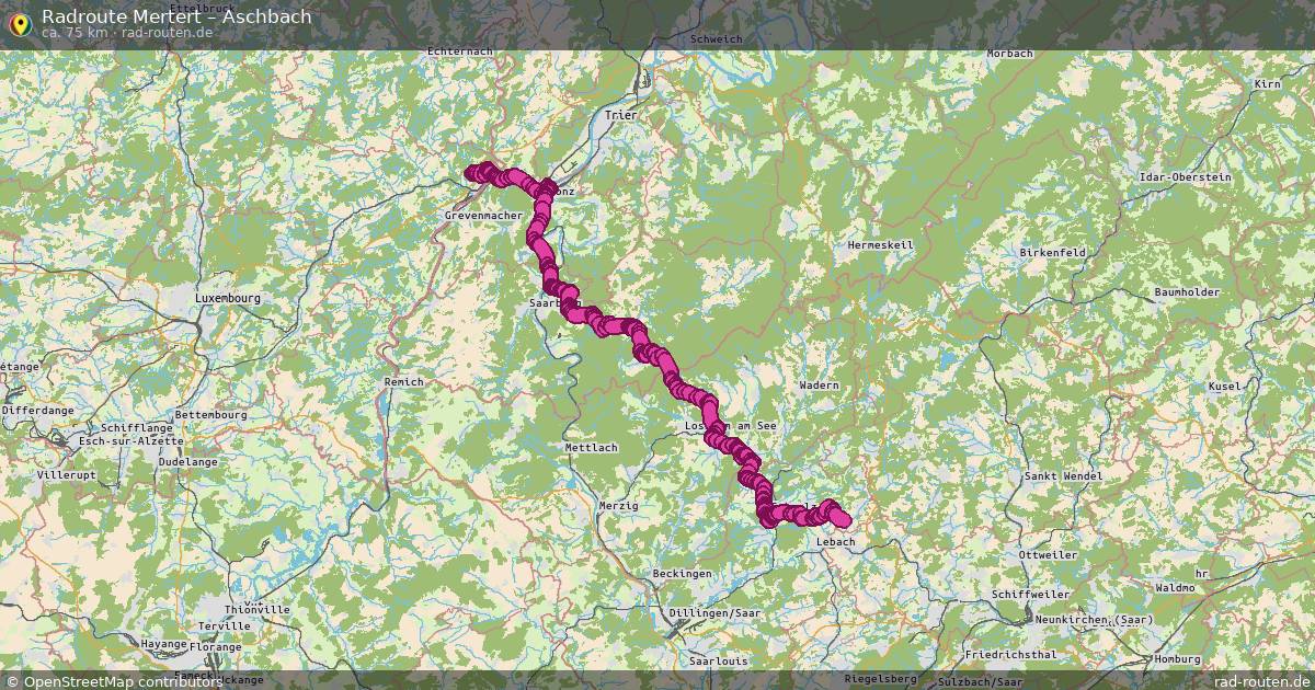 Fahrradroute Mertert – Aschbach