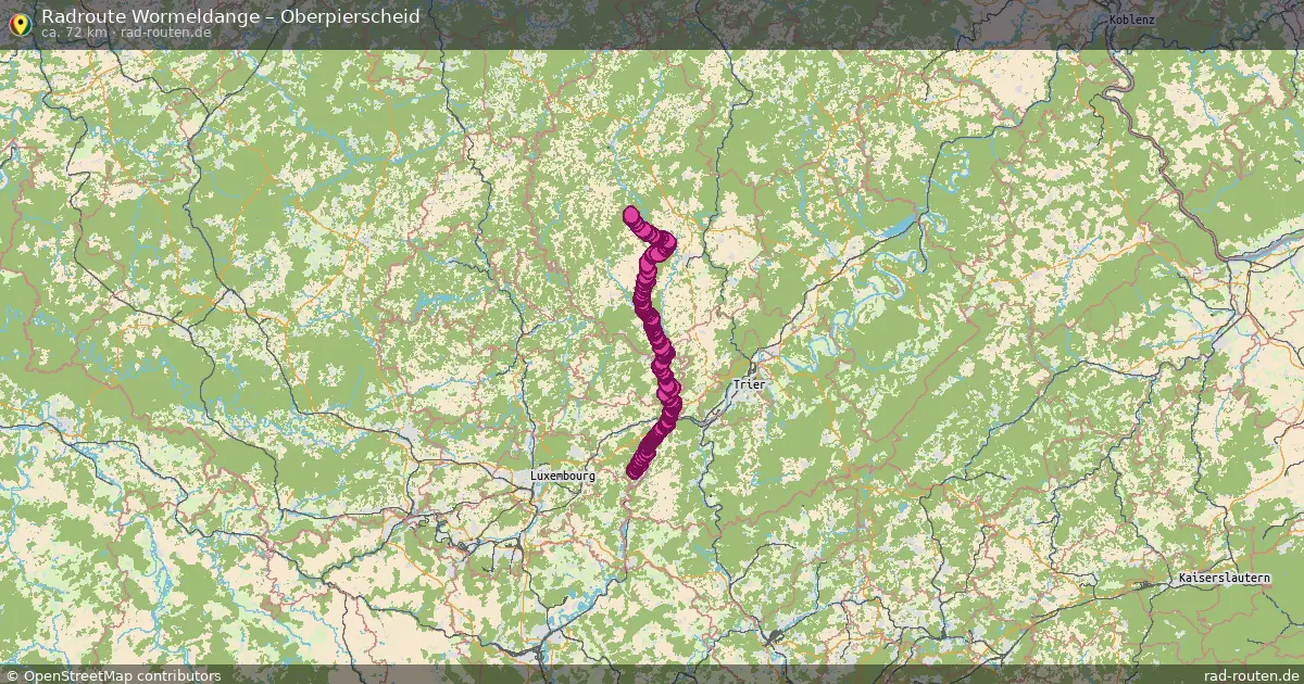 Fahrradroute Wormeldange – Oberpierscheid