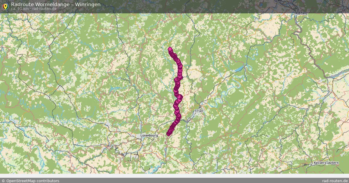 Radtour Wormeldange – Winringen