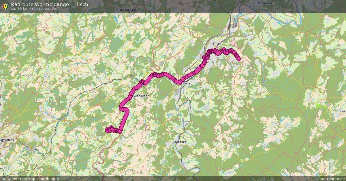 Fahrradroute Wormeldange – Filsch