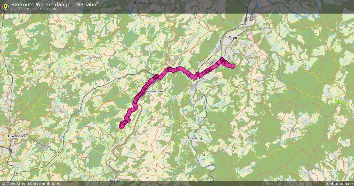 Radtour Wormeldange – Mariahof