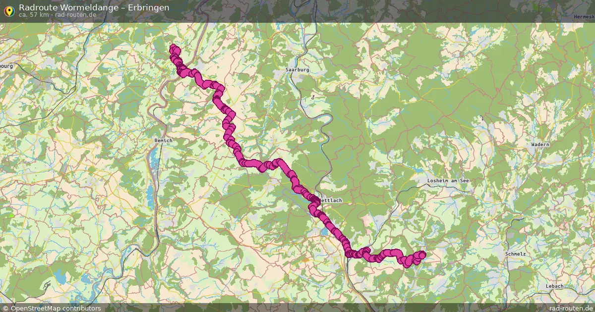 Radtour Wormeldange – Erbringen