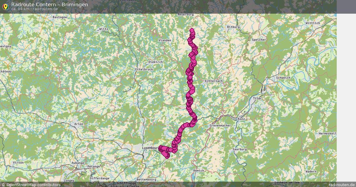 Fahrradroute Contern – Brimingen