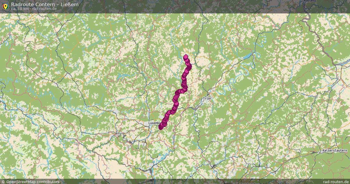 Fahrradroute Contern – Ließem
