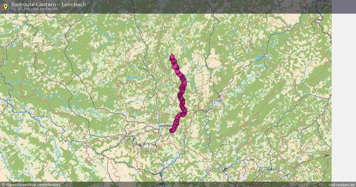 Fahrradroute Contern – Leimbach