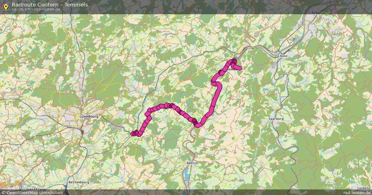 Fahrradroute Contern – Temmels