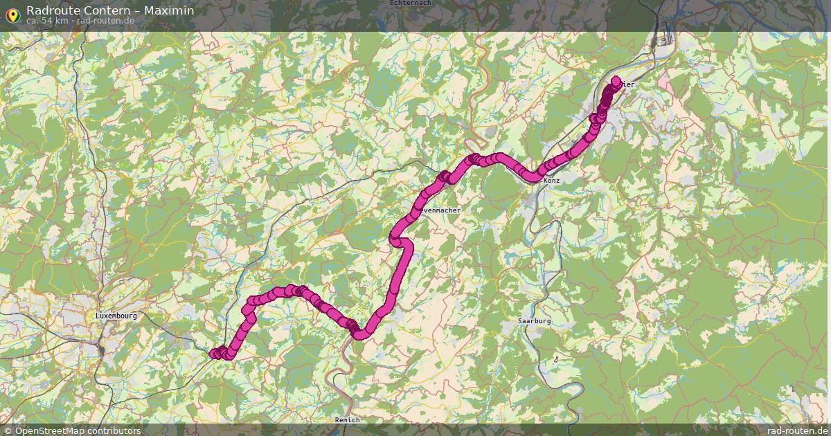 Fahrradroute Contern – Maximin