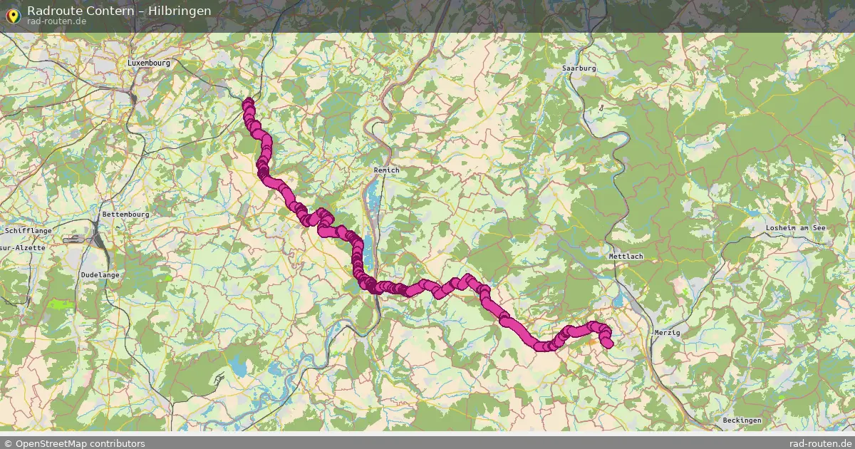 Fahrradroute Contern – Hilbringen
