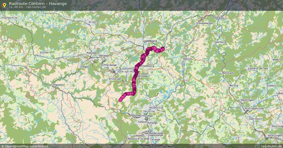Fahrradroute Contern – Havange