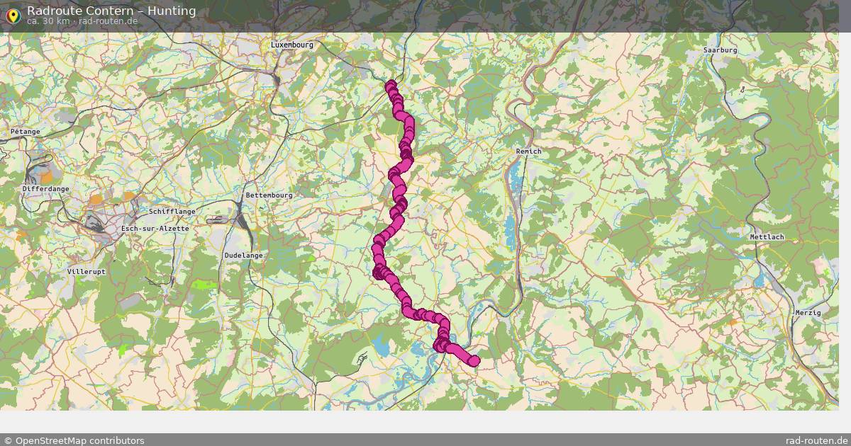 Fahrradroute Contern – Hunting