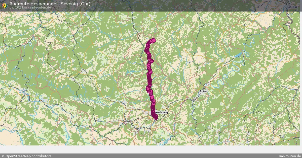 Radtour Hesperange – Sevenig (Our)