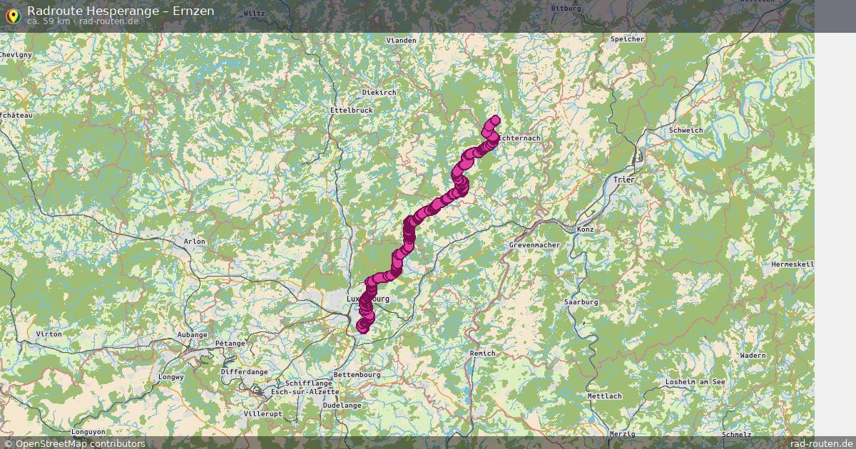 Fahrradroute Hesperange – Ernzen