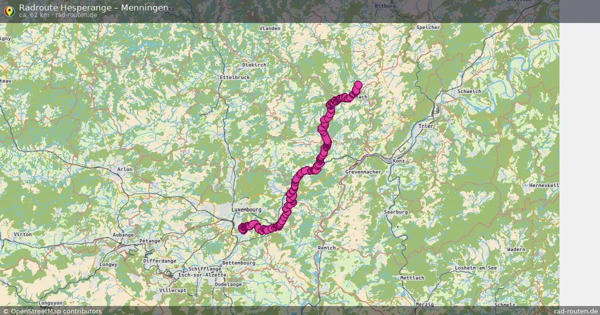 Radtour Hesperange – Menningen
