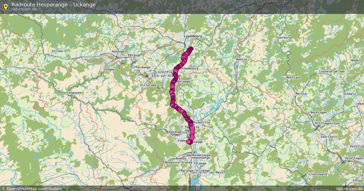 Fahrradroute Hesperange – Uckange