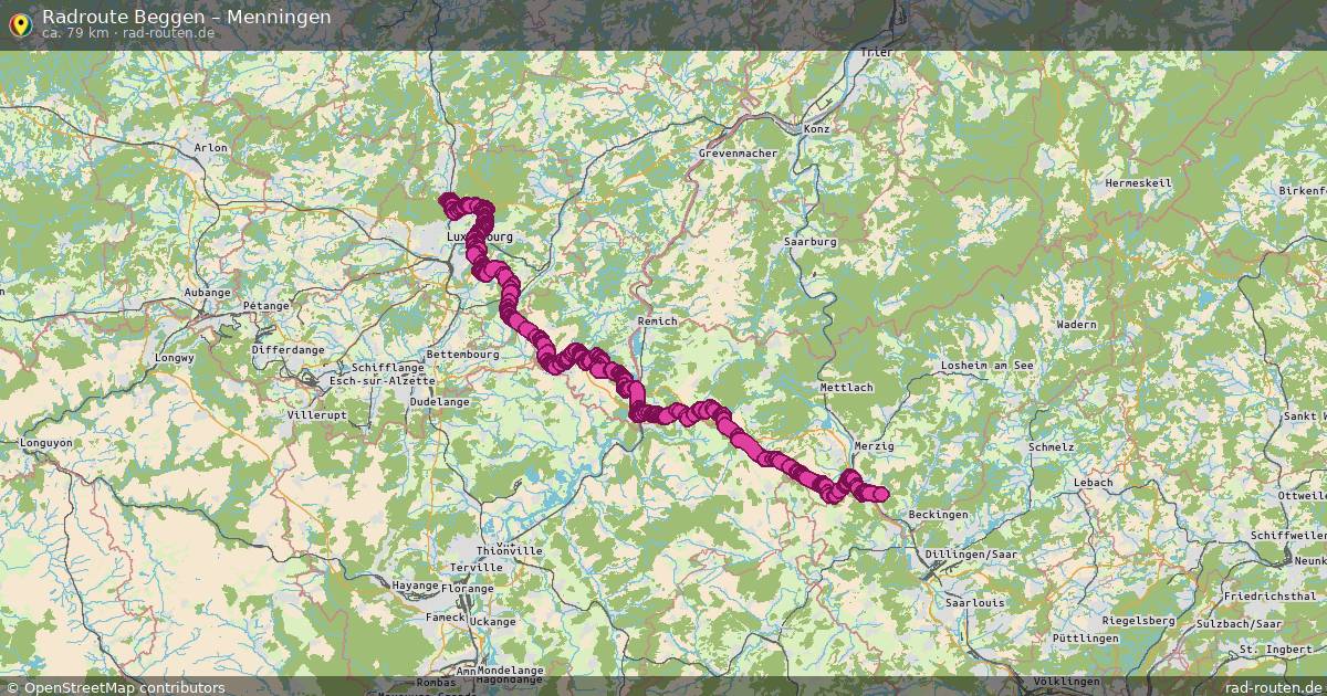 Fahrradroute Beggen – Menningen
