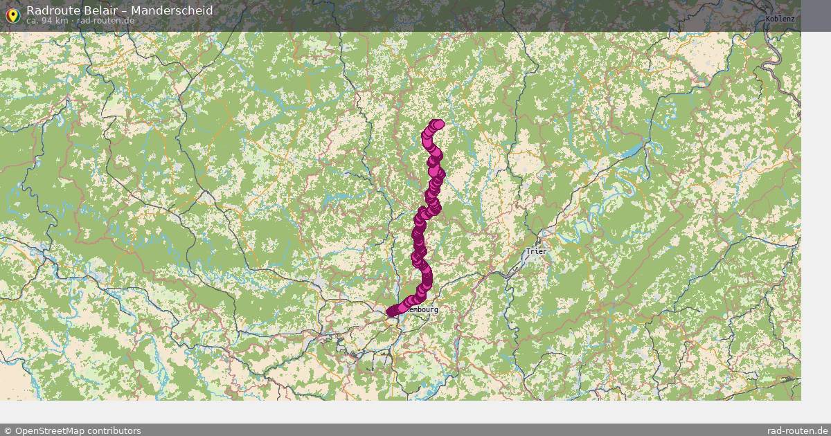Fahrradroute Belair – Manderscheid