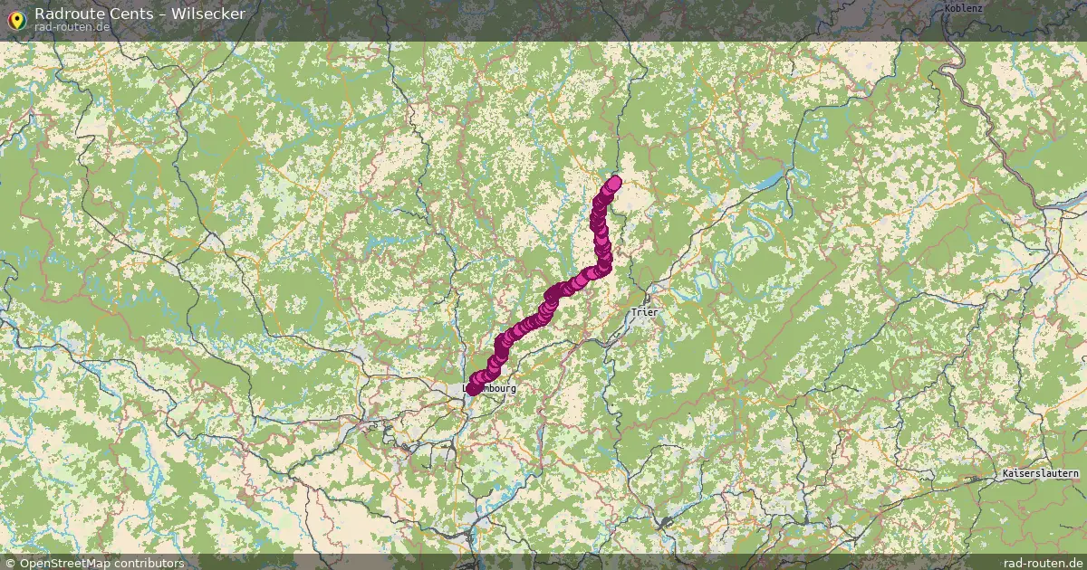 Fahrradroute Cents – Wilsecker