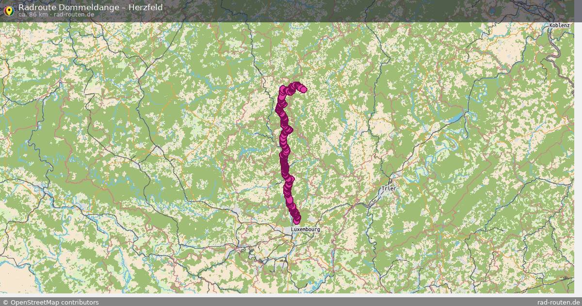 Fahrradroute Dommeldange – Herzfeld