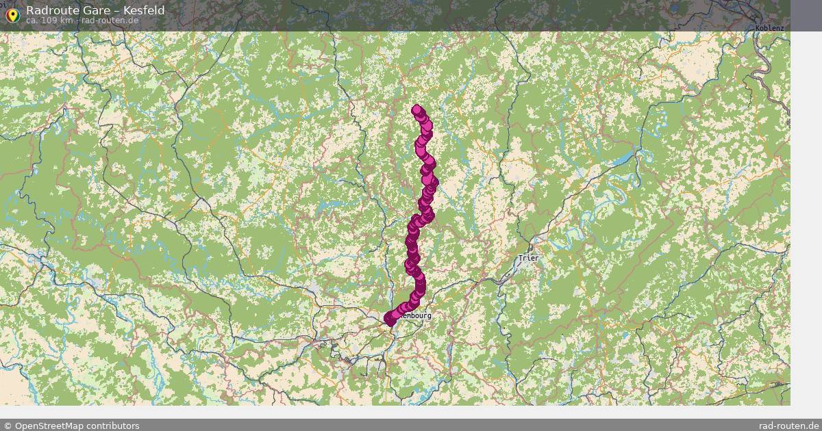 Fahrradroute Gare – Kesfeld