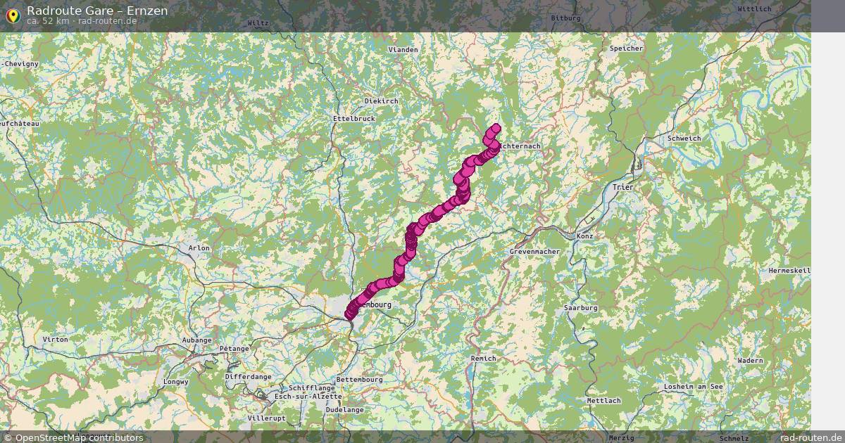 Fahrradroute Gare – Ernzen