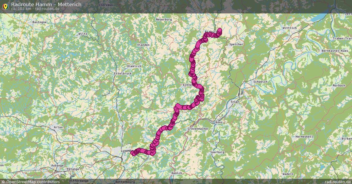 Fahrradroute Hamm – Metterich