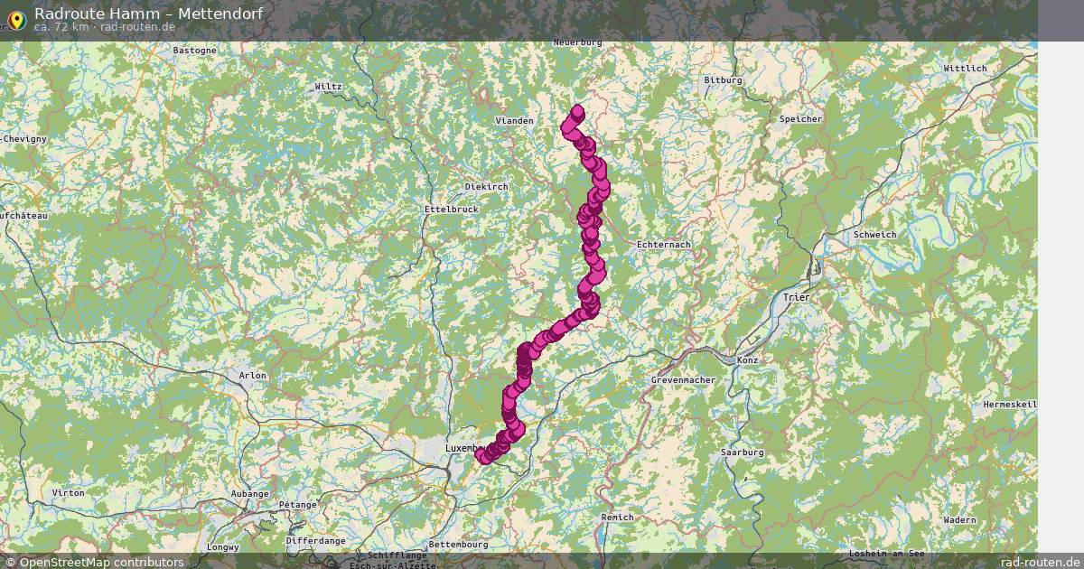 Fahrradroute Hamm – Mettendorf