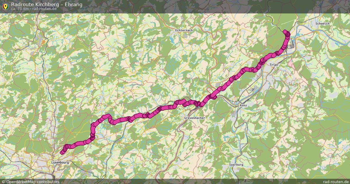 Fahrradroute Kirchberg – Ehrang