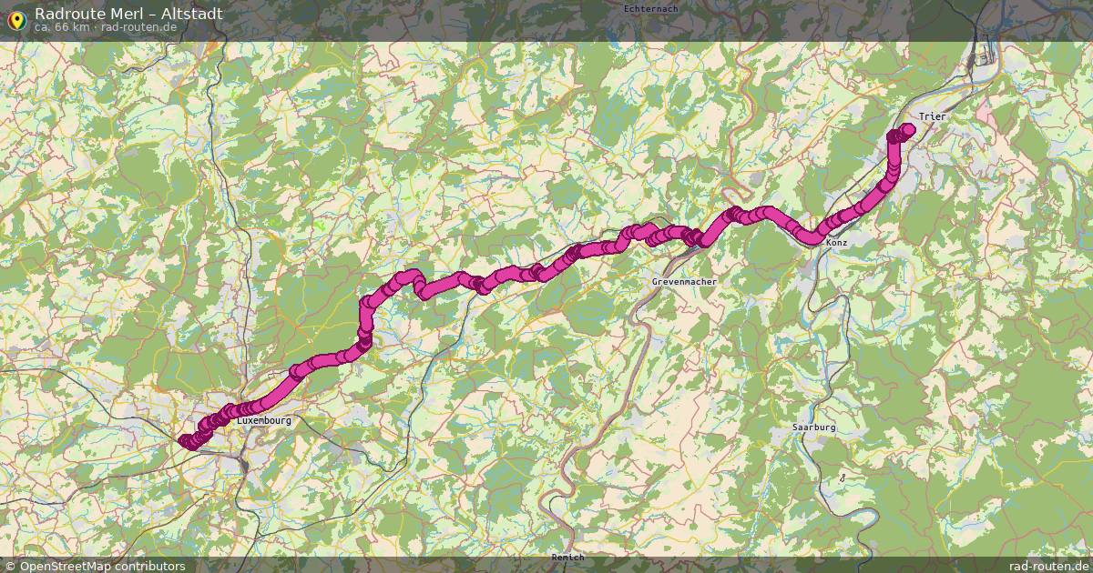 Fahrradroute Merl – Altstadt