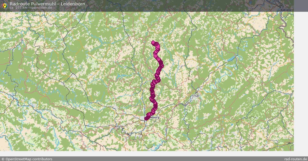 Fahrradroute Pulvermuhl – Leidenborn