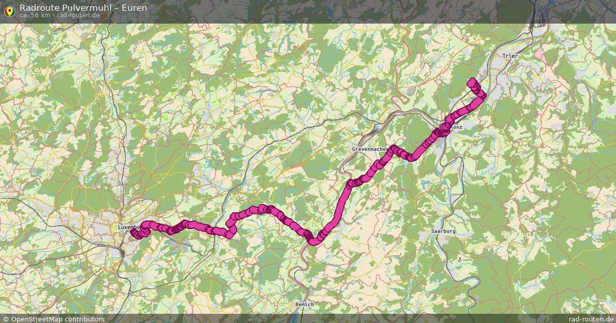 Fahrradroute Pulvermuhl – Euren