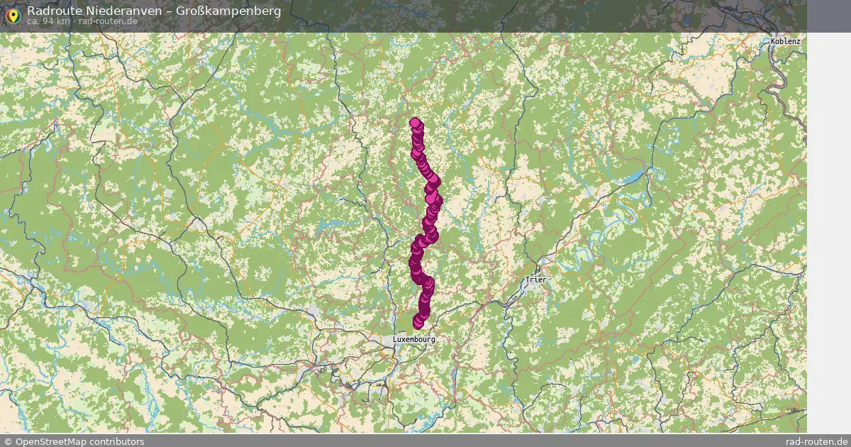 Radtour Niederanven – Großkampenberg