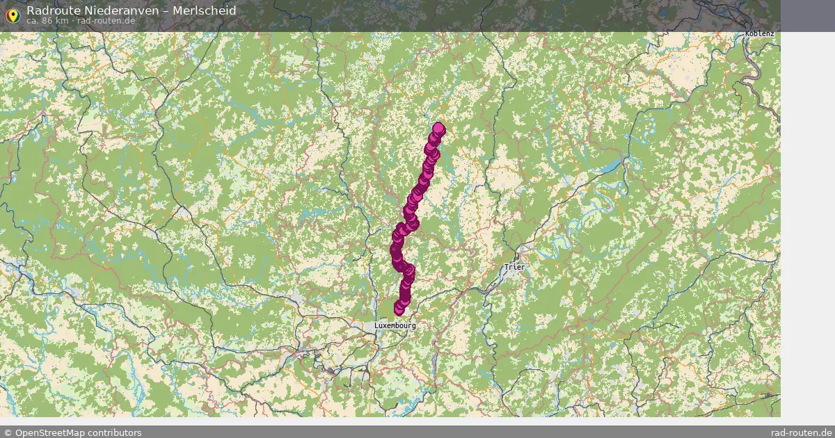 Fahrradroute Niederanven – Merlscheid