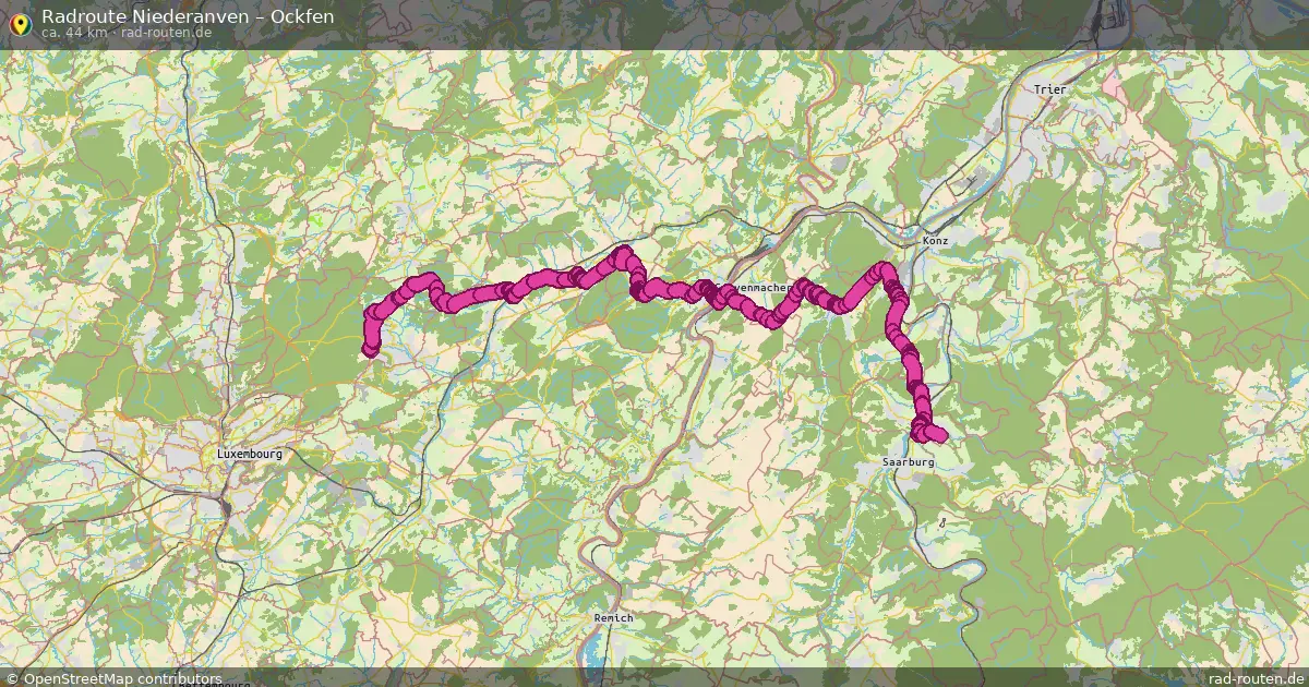 Fahrradroute Niederanven – Ockfen