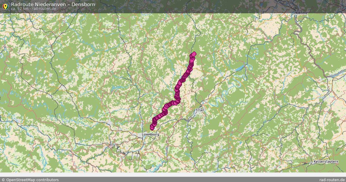 Fahrradroute Niederanven – Densborn