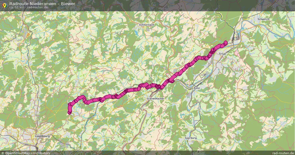 Radtour Niederanven – Biewer