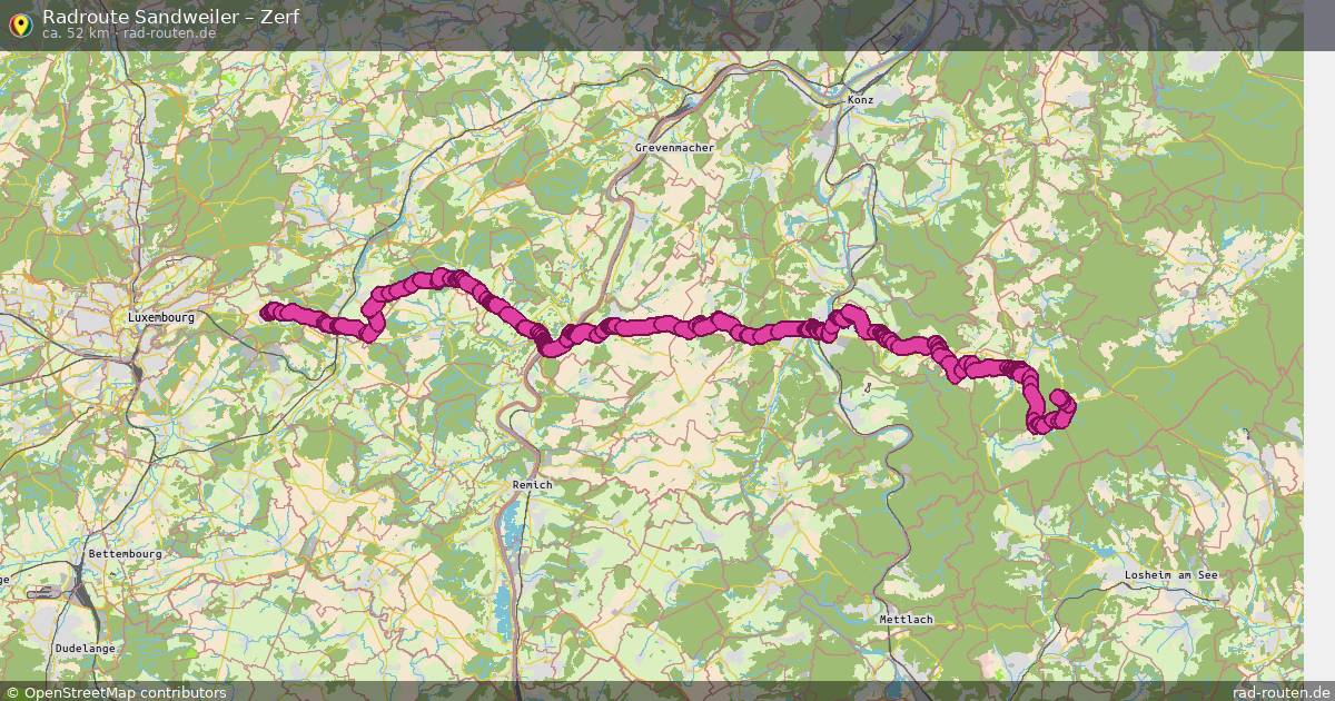 Fahrradroute Sandweiler – Zerf