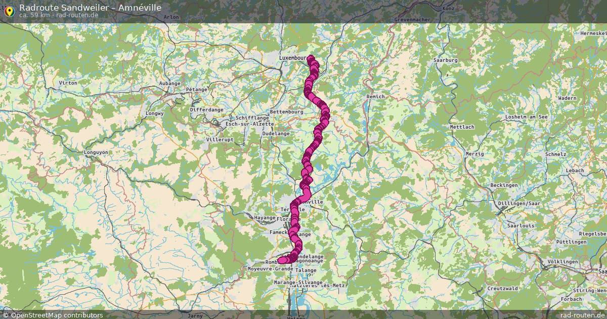 Fahrradroute Sandweiler – Amnéville