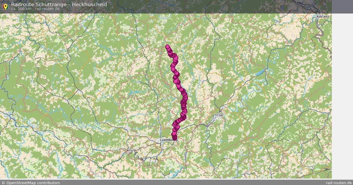Fahrradroute Schuttrange – Heckhuscheid