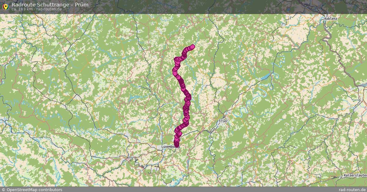 Fahrradroute Schuttrange – Prüm