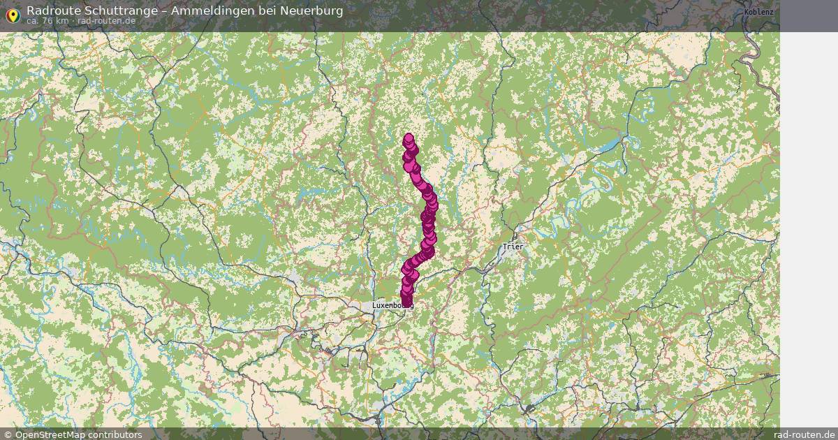 Fahrradroute Schuttrange – Ammeldingen Bei Neuerburg