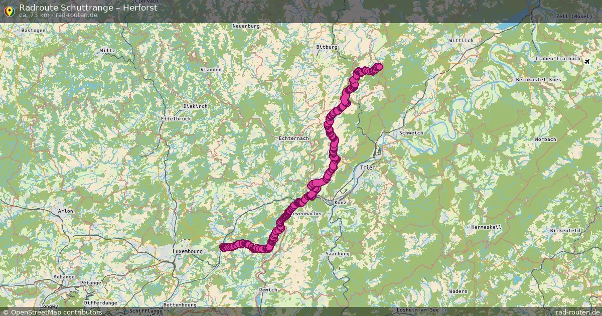 Fahrradroute Schuttrange – Herforst