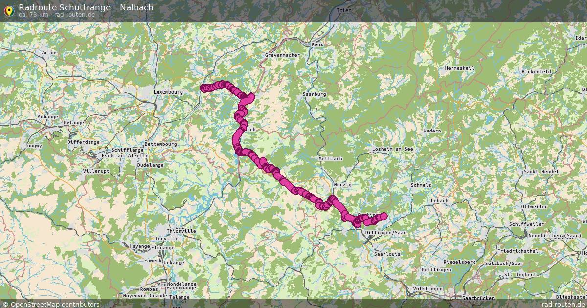 Fahrradroute Schuttrange – Nalbach