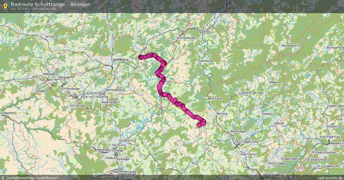 Radtour Schuttrange – Biringen