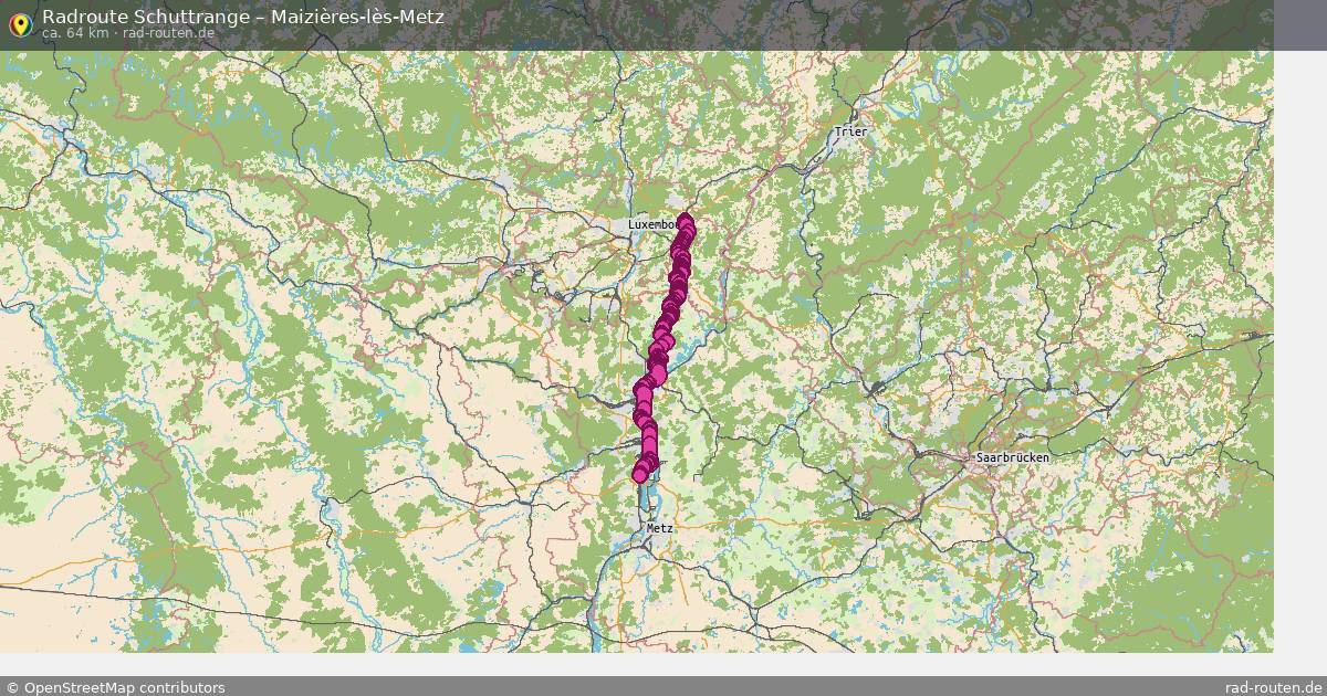 Fahrradroute Schuttrange – Maizières-Lès-Metz
