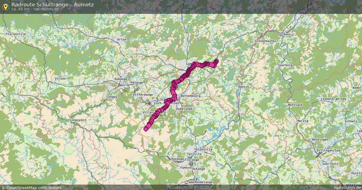 Fahrradroute Schuttrange – Aumetz